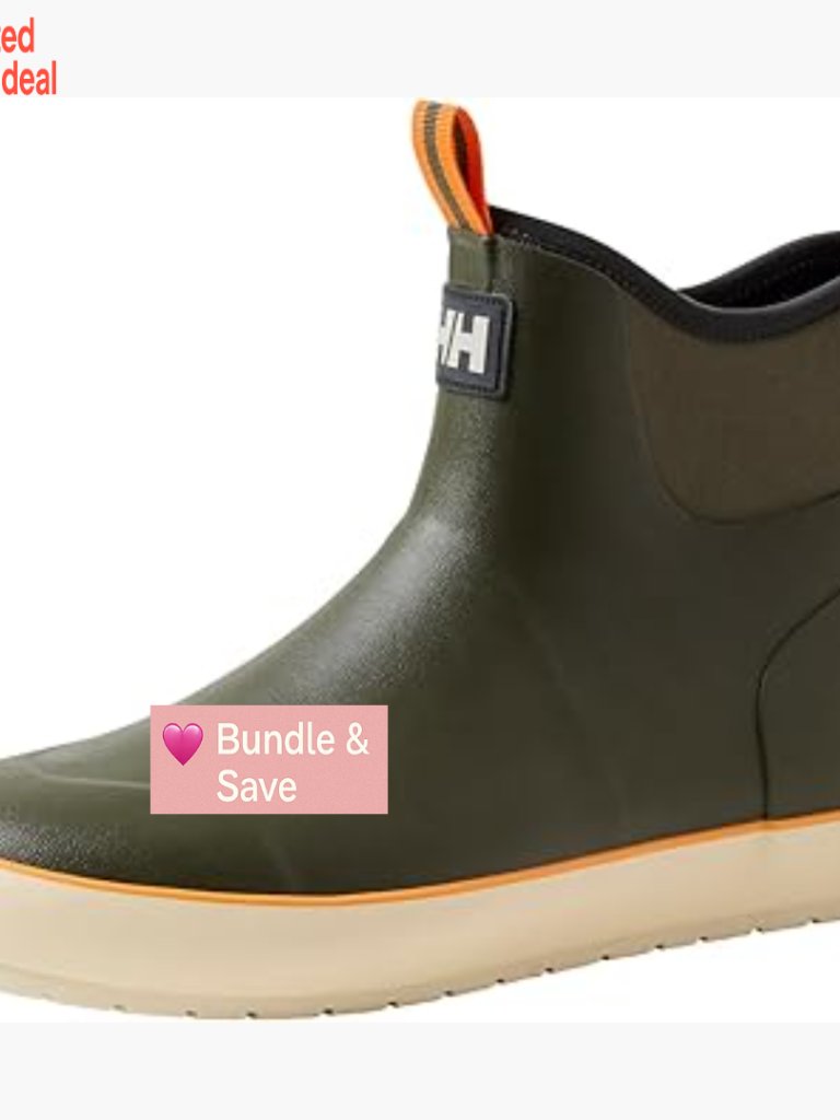 Waterproof Rain Boots With Pull-On Design, Non-Marking Sole